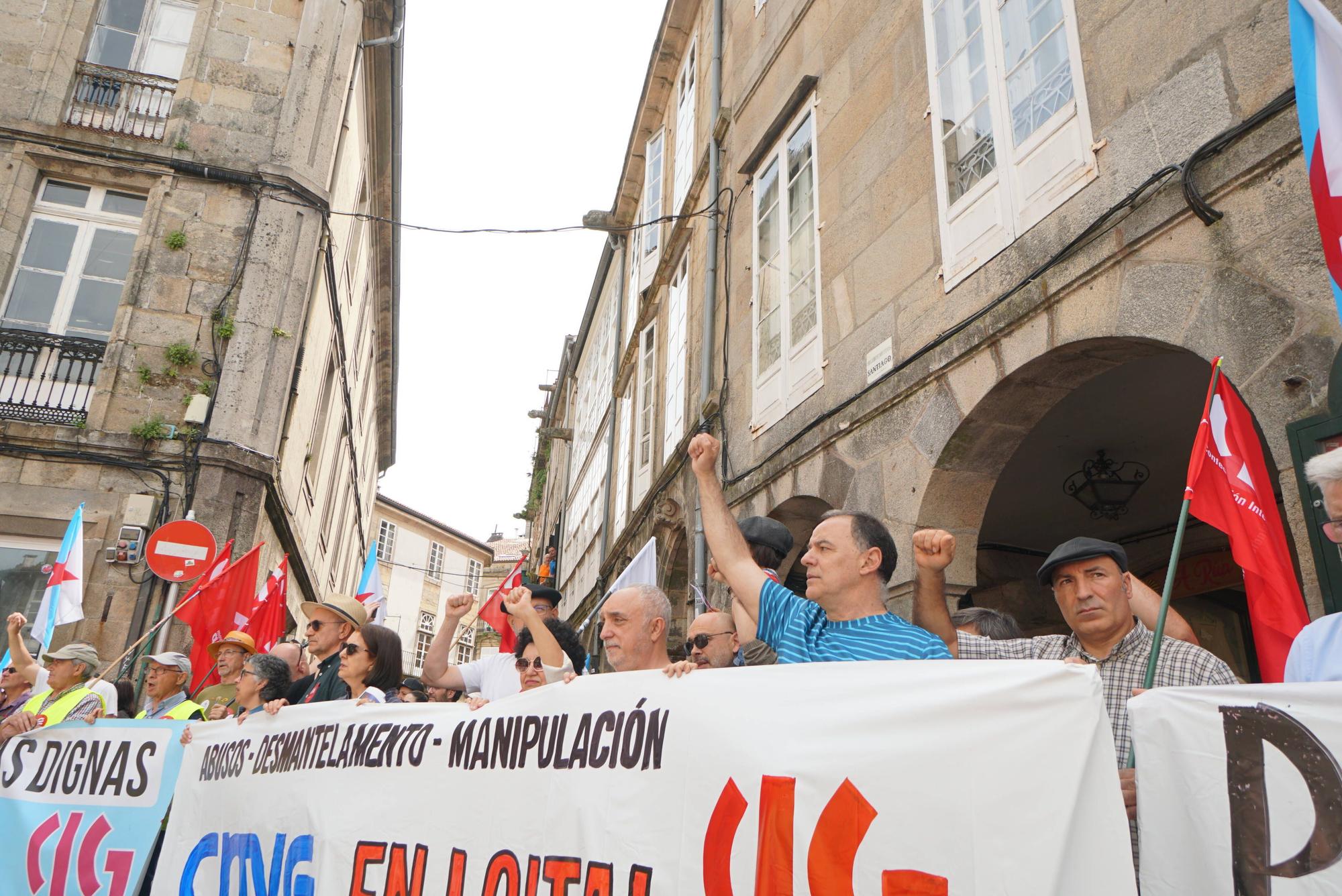 Las imágenes del 1 de mayo en Compostela
