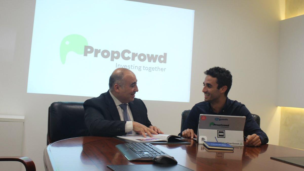 Iván Vaqué, de Forcadell, y Miquel Manzanas (derecha), de PropCrowd.