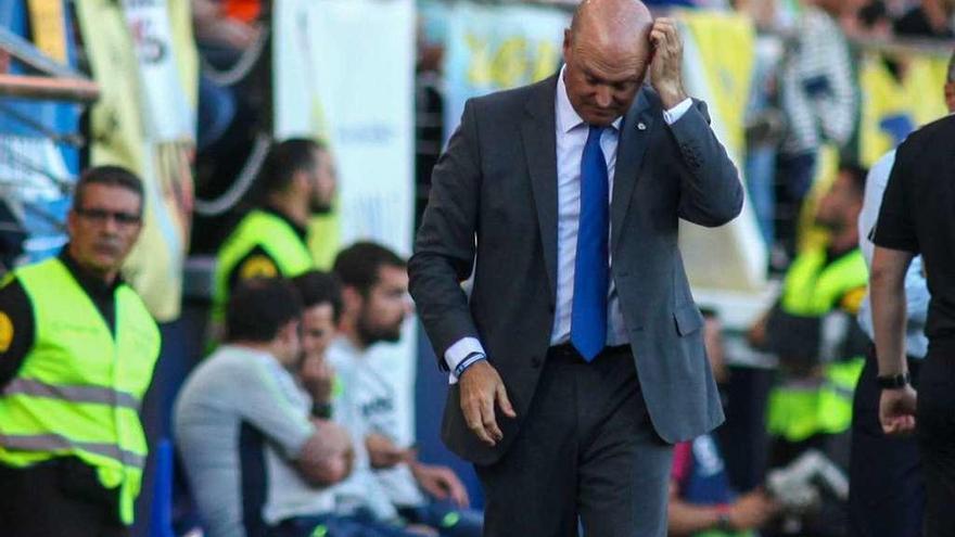 Pepe Mel, durante el partido del pasado domingo contra el Villarreal.