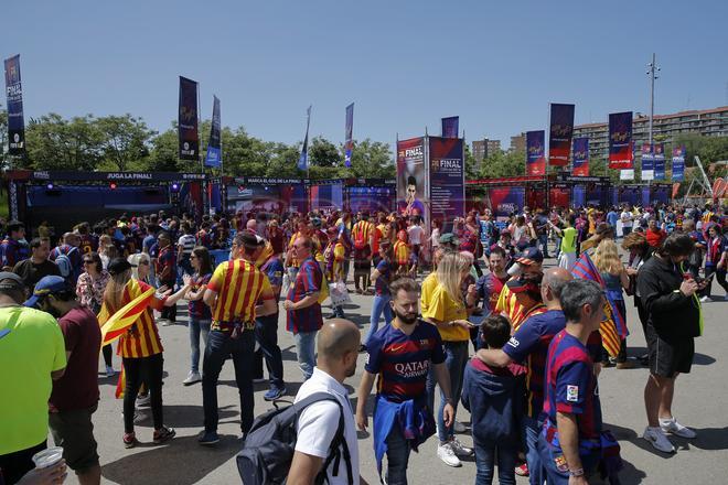 La fan zone del FC Barcelona en Madrid