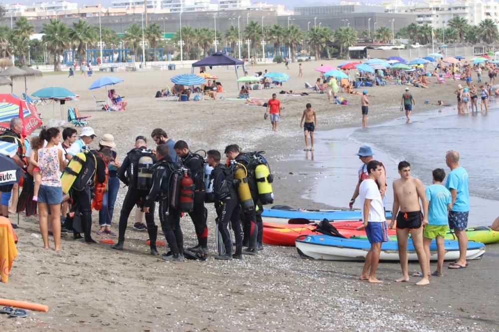 Limpieza del fondo marino en Málaga