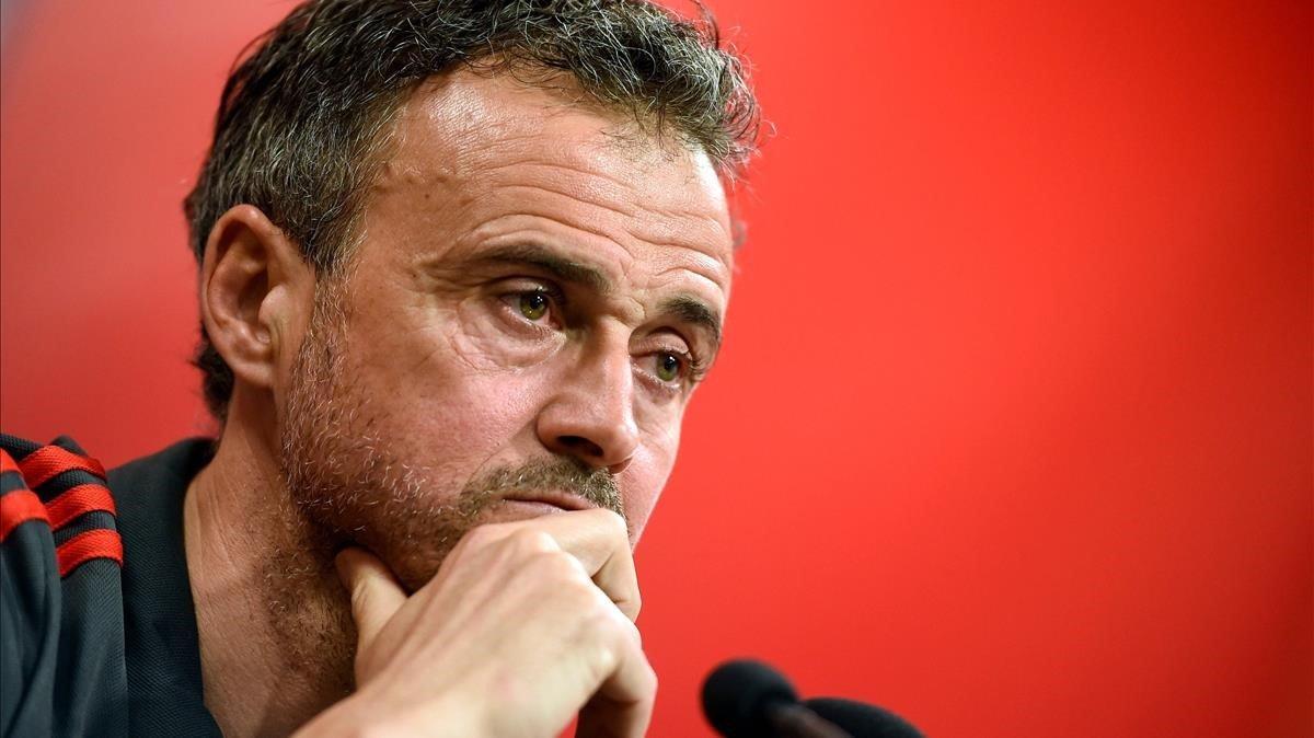 aguasch47458708 spain s coach luis enrique holds a press conference at the m190326133840