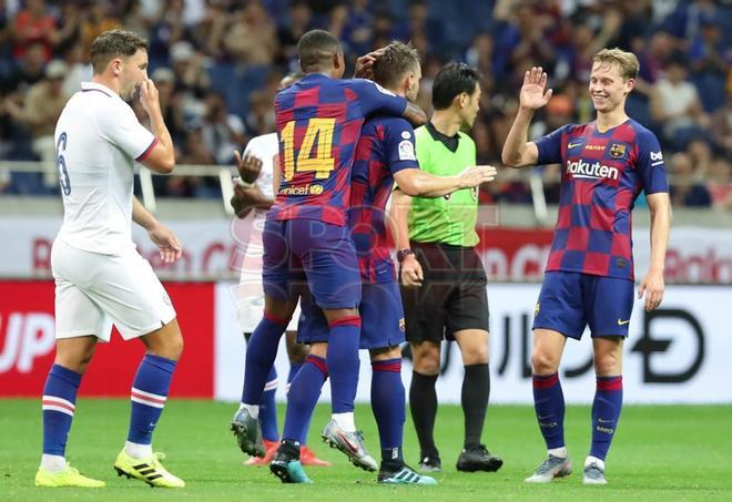 Imágenes del primer partido de pretemporada del FC Barcelona contra el Chelsea, amistoso correspondiente a la Rakuten Cup y disputado en el estadio Saitama.