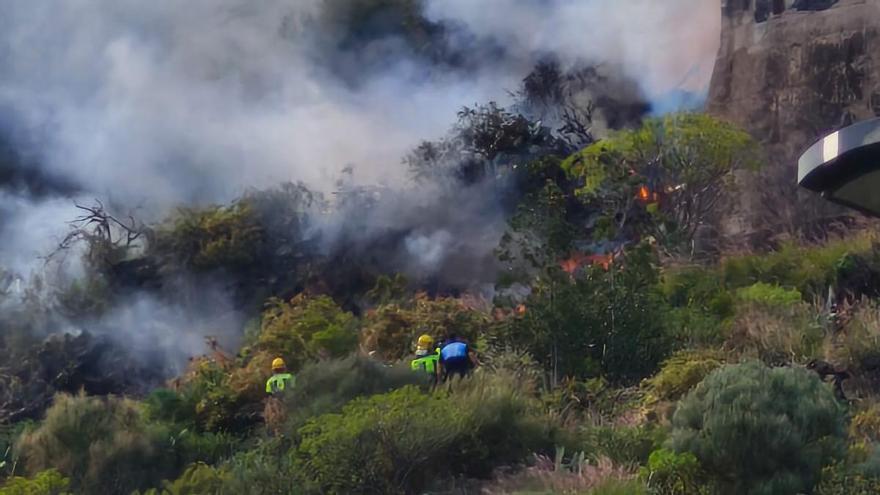 Declarado un incendio en Los Molinos de Bellido, en Santa Cruz de La Palma