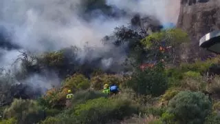 Declarado un incendio en Los Molinos de Bellido, en Santa Cruz de La Palma