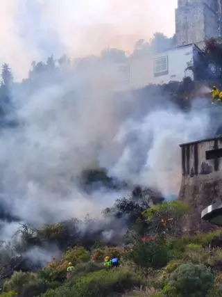 Declarado un incendio en Los Molinos de Bellido, en Santa Cruz de La Palma