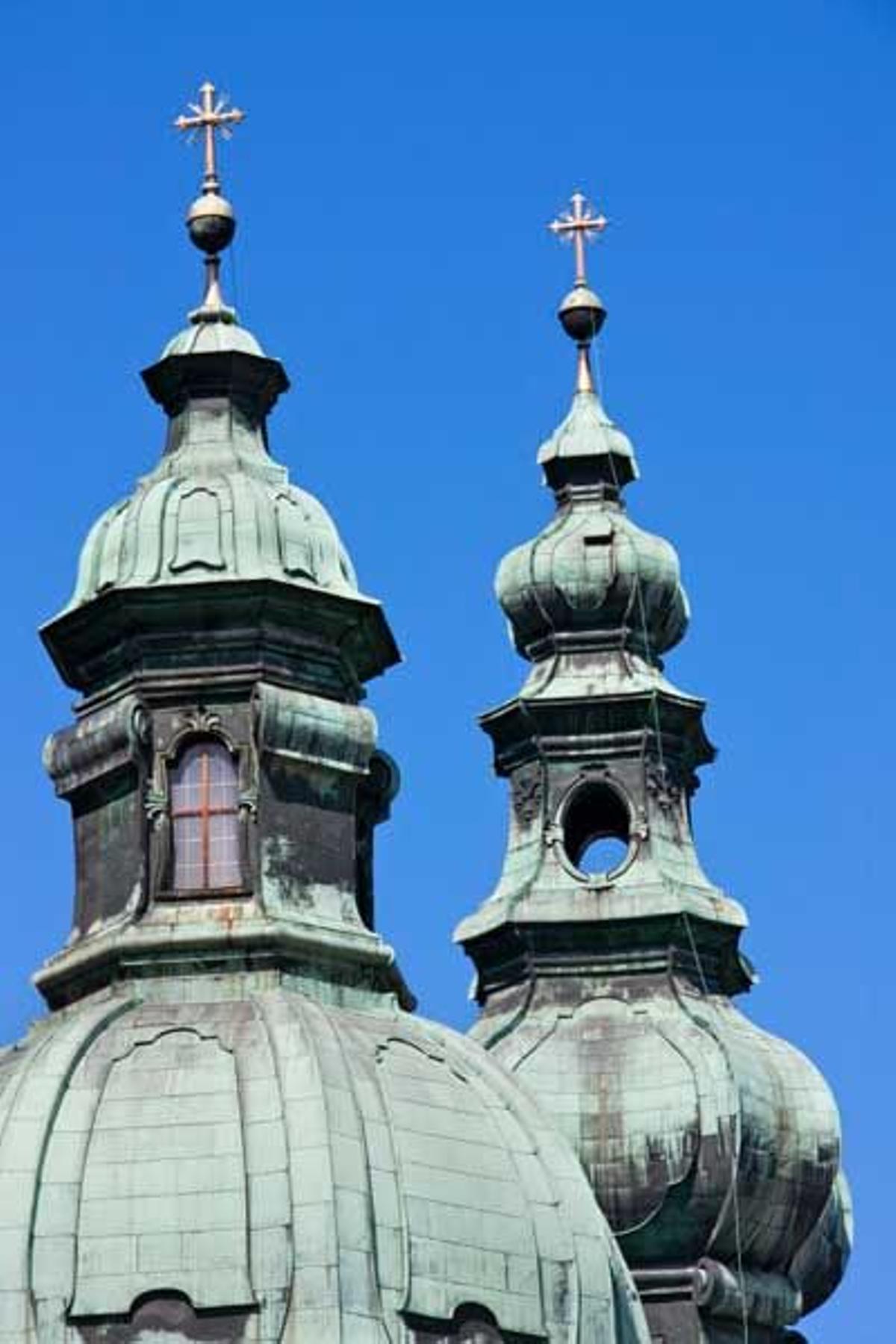Detalle de las cúpulas de la Catedral de Salzburgo.