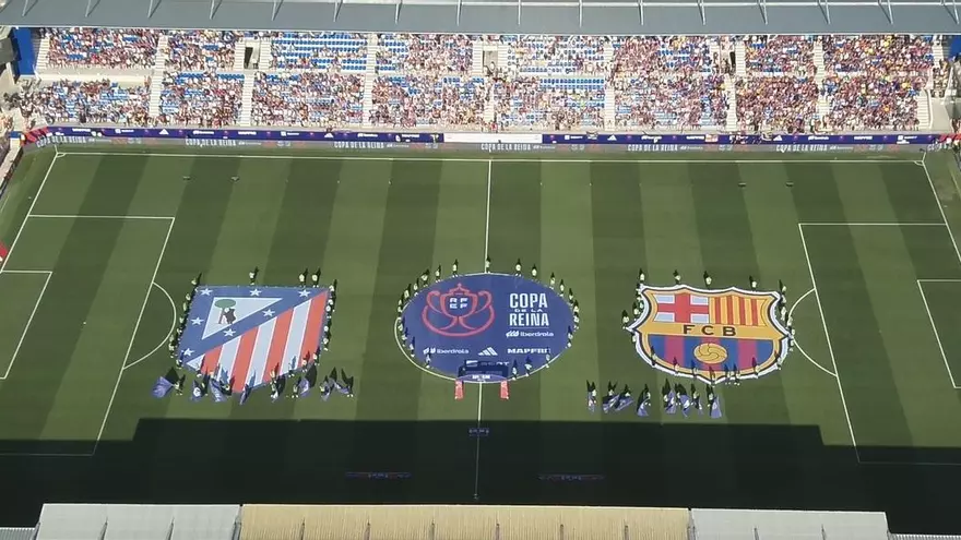 Vídeo | Imágenes del dron de la Unidad Aérea de la Policía Nacional captadas en la final de la Copa de la Reina disputada en El Alcoraz