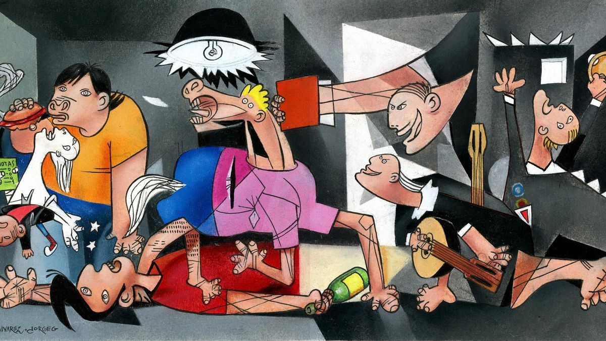 ‘La penica’, reinterpretación del ‘Guernica’ de Picasso de Juan Álvarez y Jorge G.
