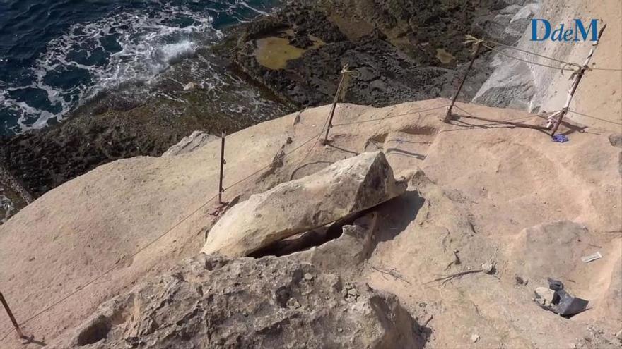 Abgerutschter Felsbrocken tötet Frau in Badebucht Cala Vinyes