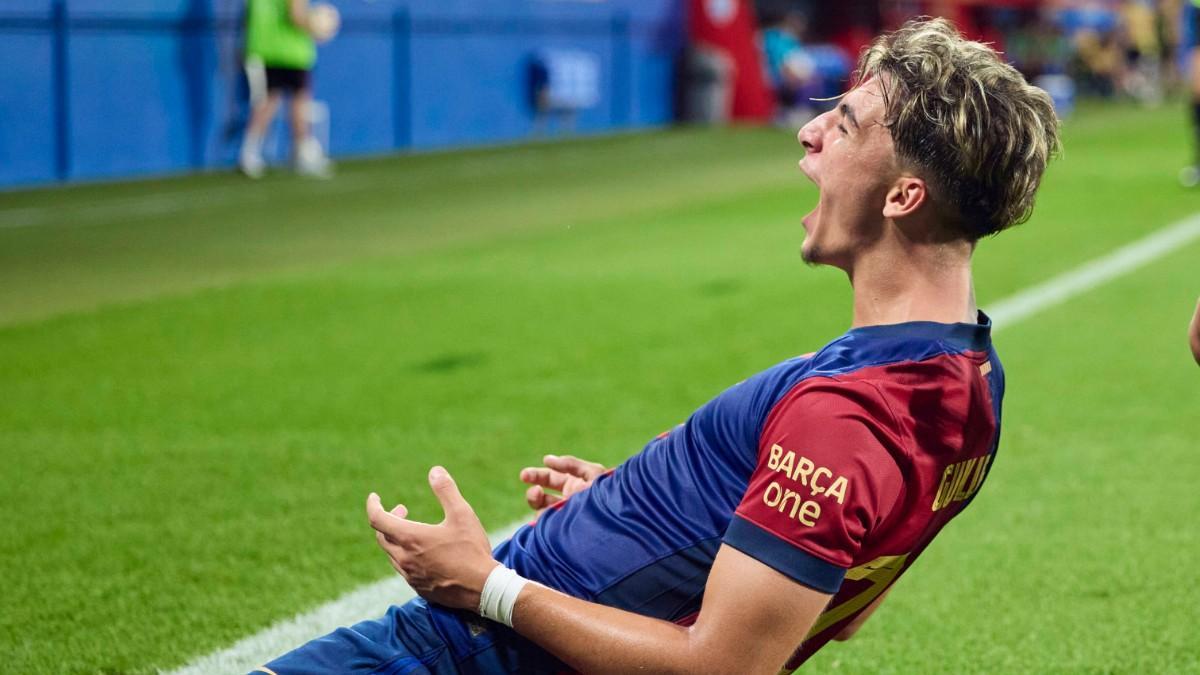 Guille Fernández celebró un gol con euforia
