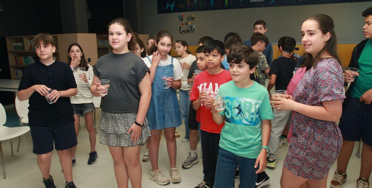 Taller en el colegio Salesianos que puso fin, este lunes, al curso de salud escolar. | Iñaki Osorio