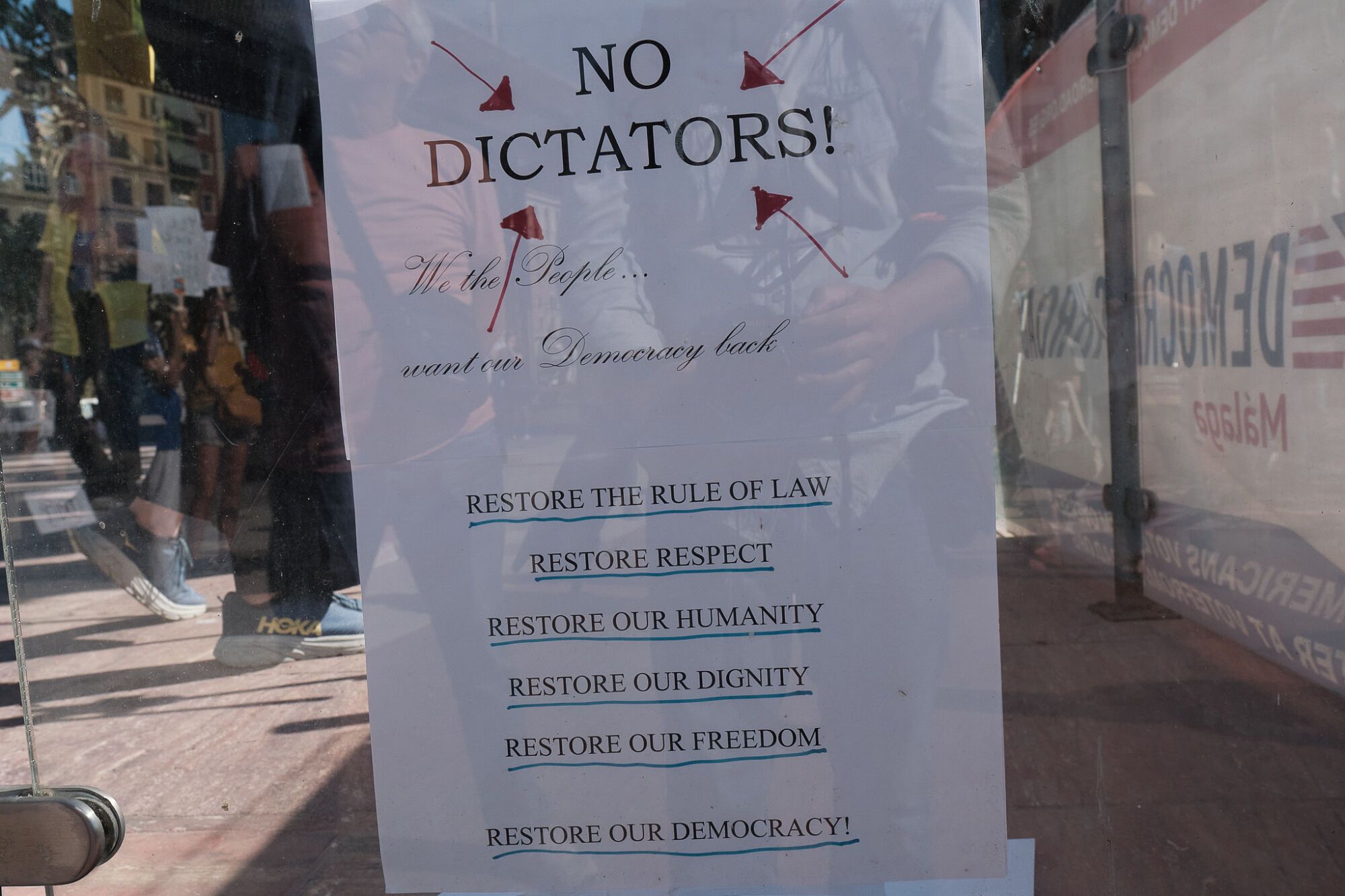 Manifestación anti Trump en Málaga