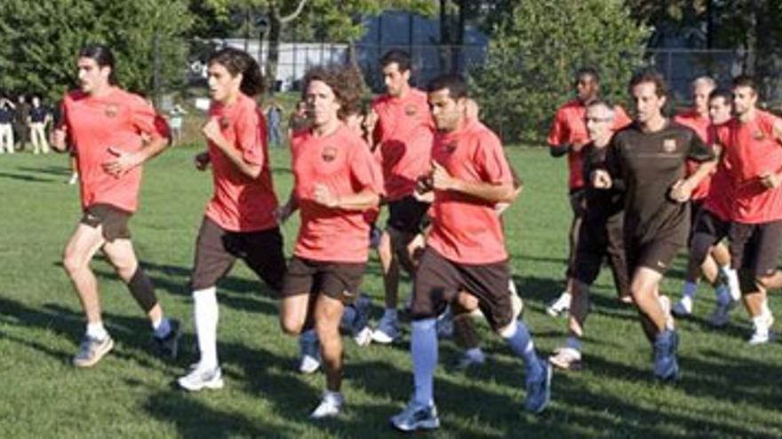 El Barcelona entrena en el mítico Central Park