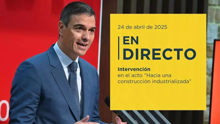 El presidente Pedro Sánchez clausura el acto 'hacia una construcción industrializada'