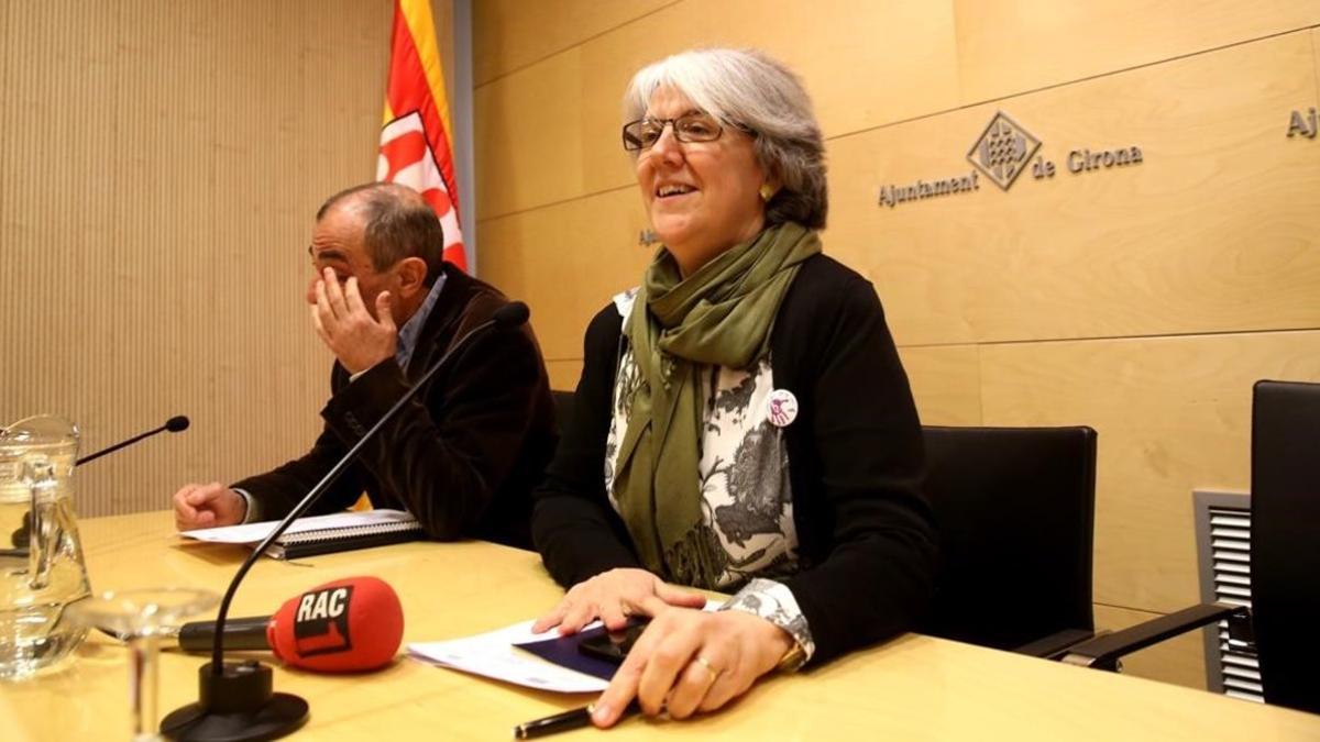 Maria Mercè Roca, en un acto en el Ayuntamiento de Girona, en el 2016.