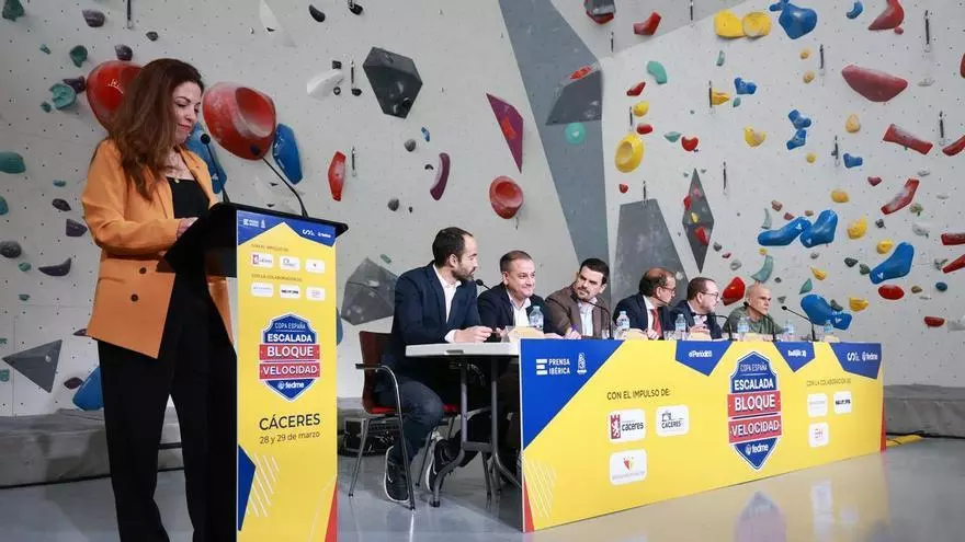 Vídeo | Presentación de la Copa de España de escalada que se celebrará en Cáceres