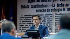 El presidente de la Corporación de Radio y Televisión Española, José Pablo López Sánchez, en la Comisión Mixta de Control Parlamentario de la Corporación RTVE y sus Sociedades, en el Senado.