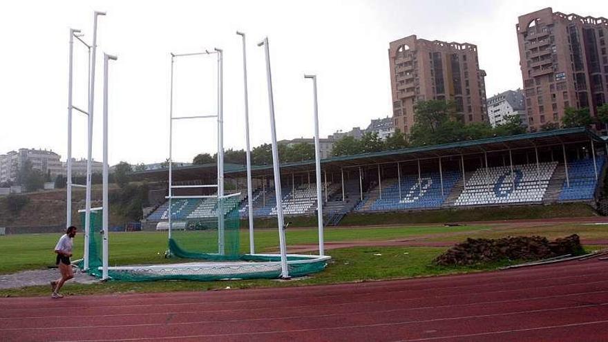 La pista de atletismo de San Lázaro, en Oviedo.