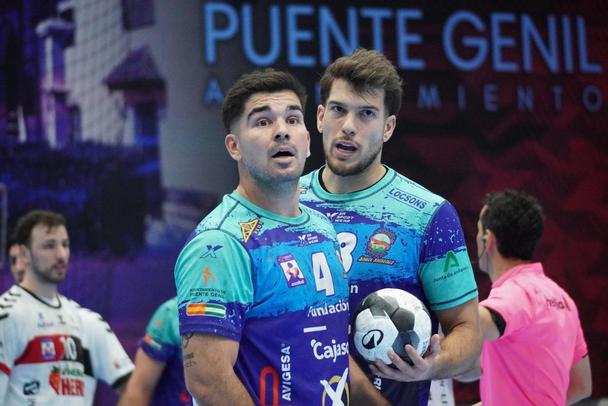 Pablo Simonet y David Estepa, durante un encuentro.