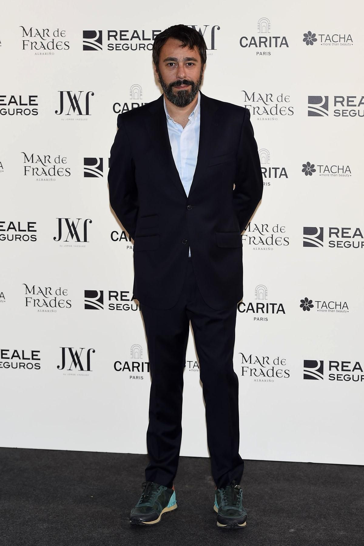 Juanjo Oliva en el desfile de Jorge Vázquez, septiembre 2015