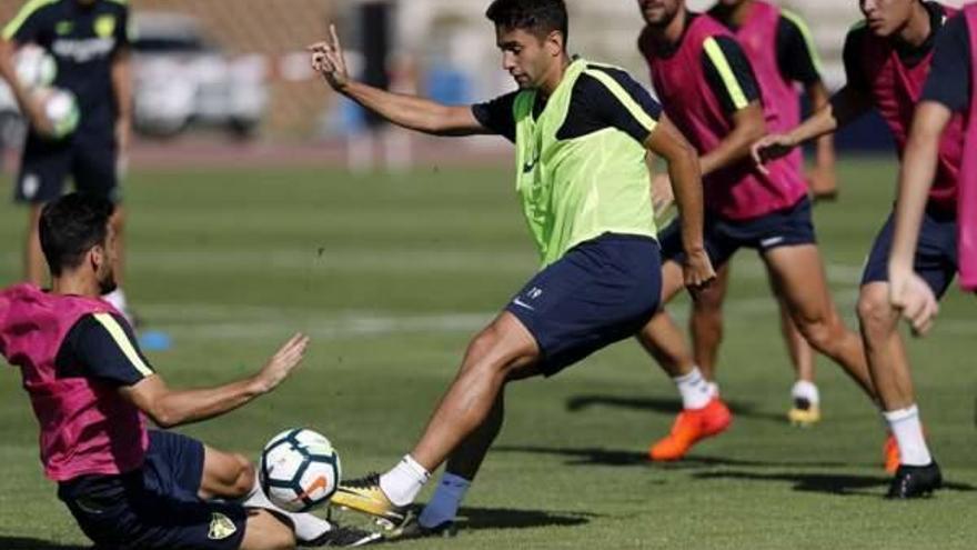 Imagen de un entrenamiento del Málaga CF