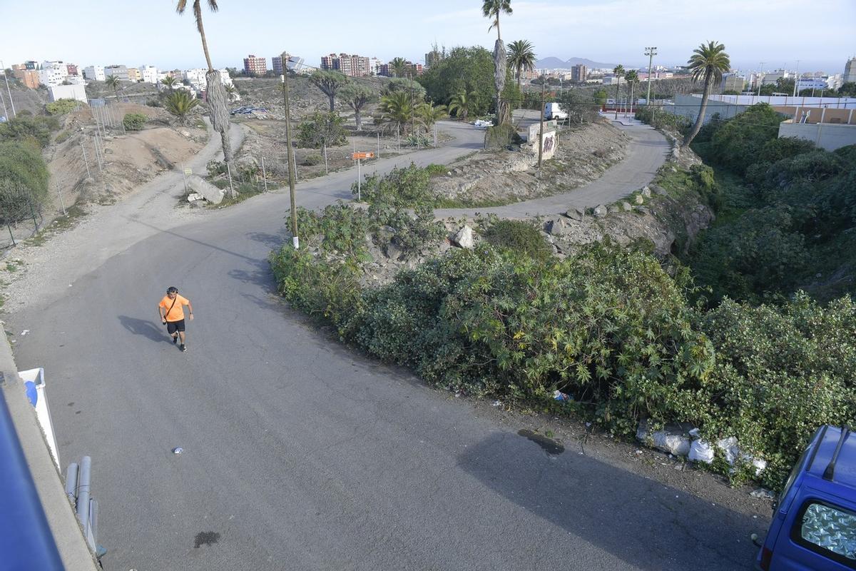 Imágenes de la calle Jerónimo Saavedra, en Lomo Blanco