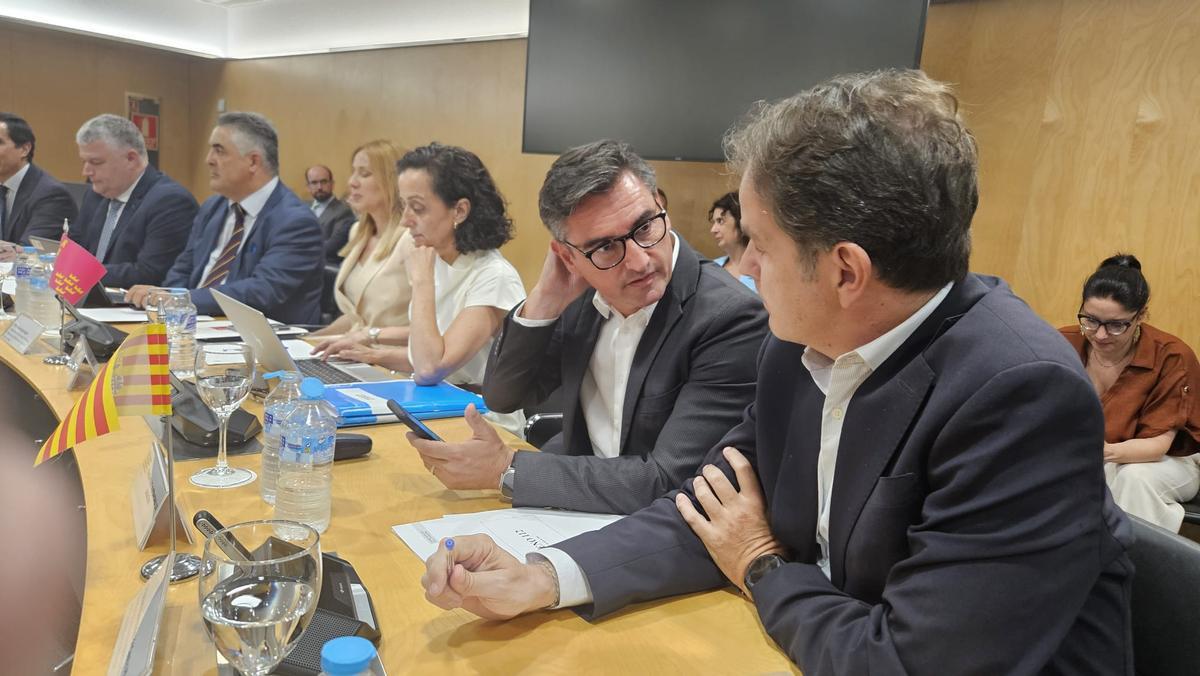 La delegación aragonesa en el Consejo de Política Fiscal y Financiera.