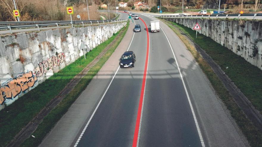 Expertos en seguridad vial dudan de la eficacia de la nueva línea roja del Corredor del Nalón: &quot;No nos convence&quot;