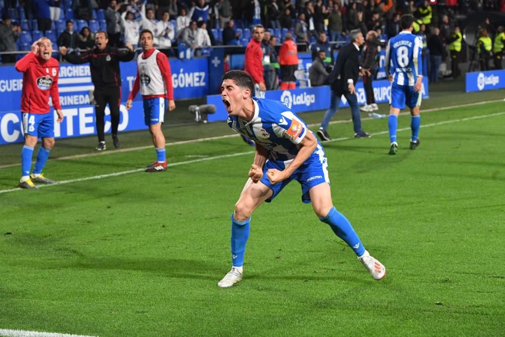 Penalti, el gol y la celebración del Dépor