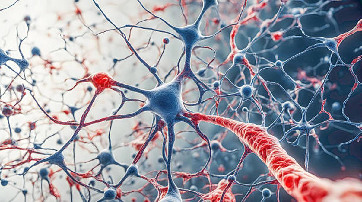 Imagen de archivo. Representación neuronas