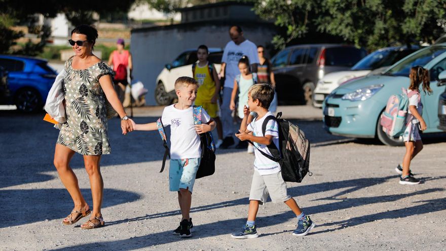 Primer día de colegio en el CEIP Sant Rafel de Ibiza