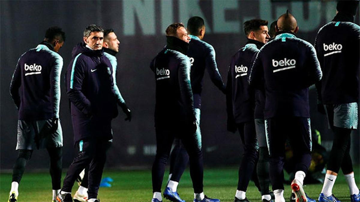 Así fue el último entrenamiento del Barça antes de recibir al Eibar