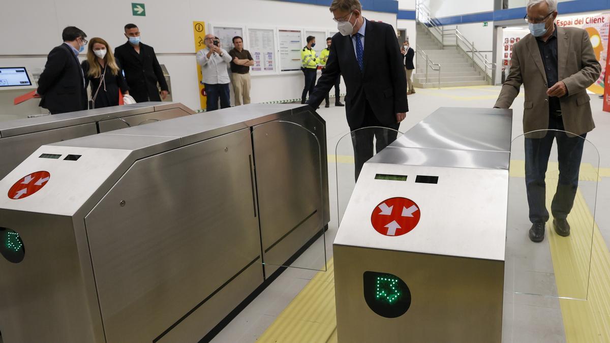 Inauguración de la nueva línea 10 de Metrovalencia, entre la Estación del Norte de Renfe y el barrio de Nazaret,