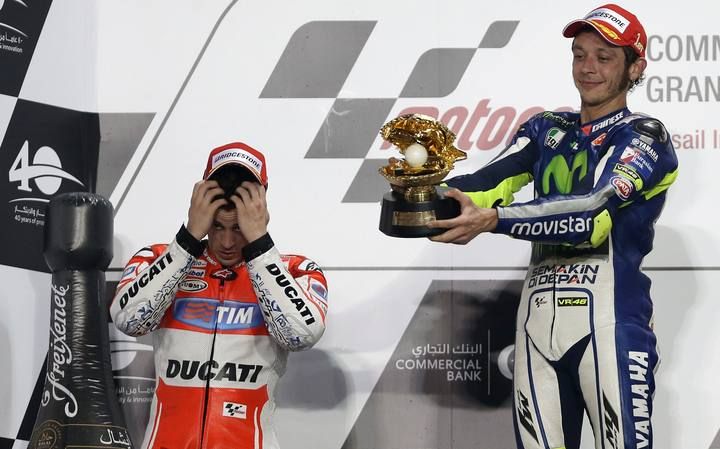 Rossi celebra su victoria