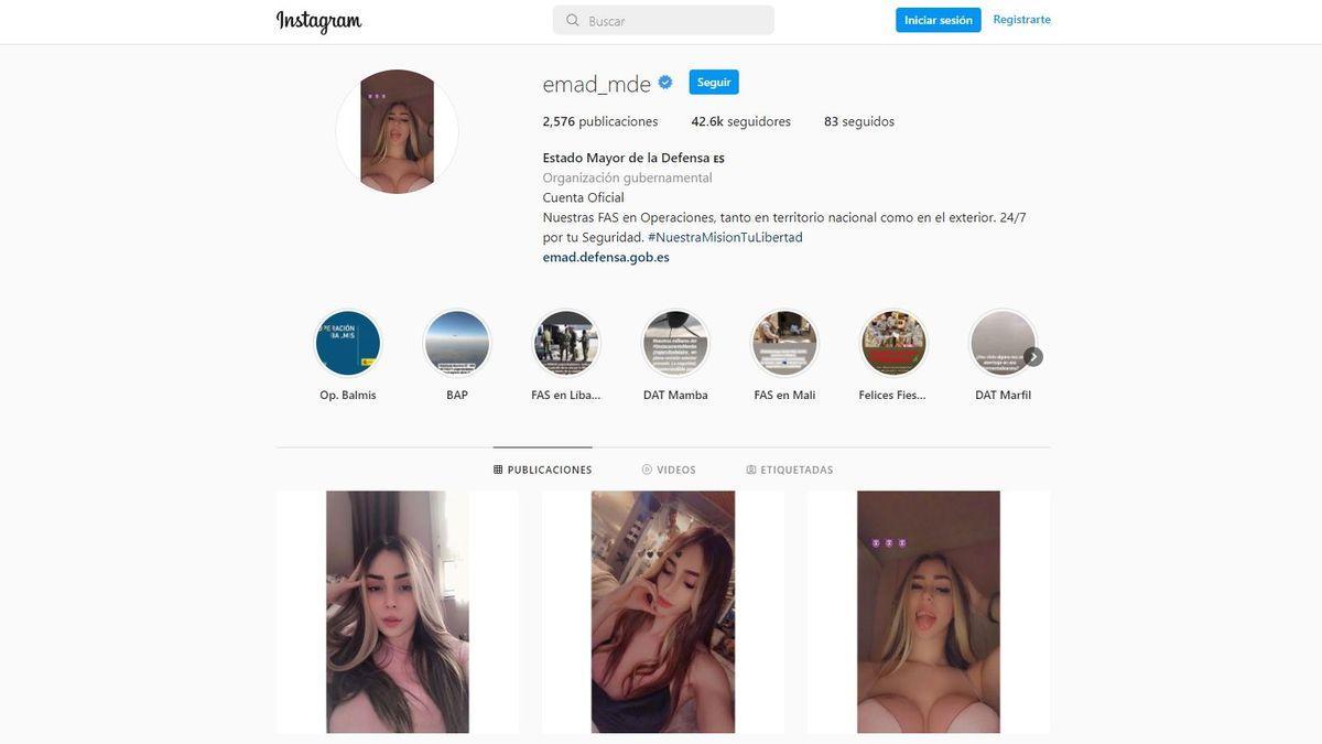 Fotografies eròtiques al perfil d&#039;Instagram de l&#039;Estat Major de Defensa