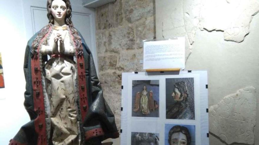 Talla de la Virgen de la Asunción que se expondrá en el Sepulcro.