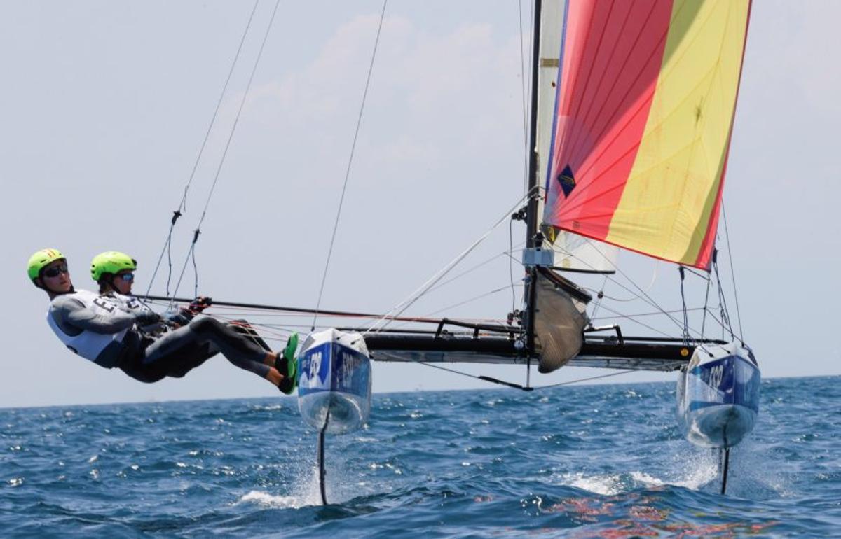 Auch die Windsurfer setzen auf die Foiltechnologie.
