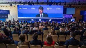 El presidente del Cercle d’Economia, Jaume Guardiola, en la inauguración del encuentro de este año.