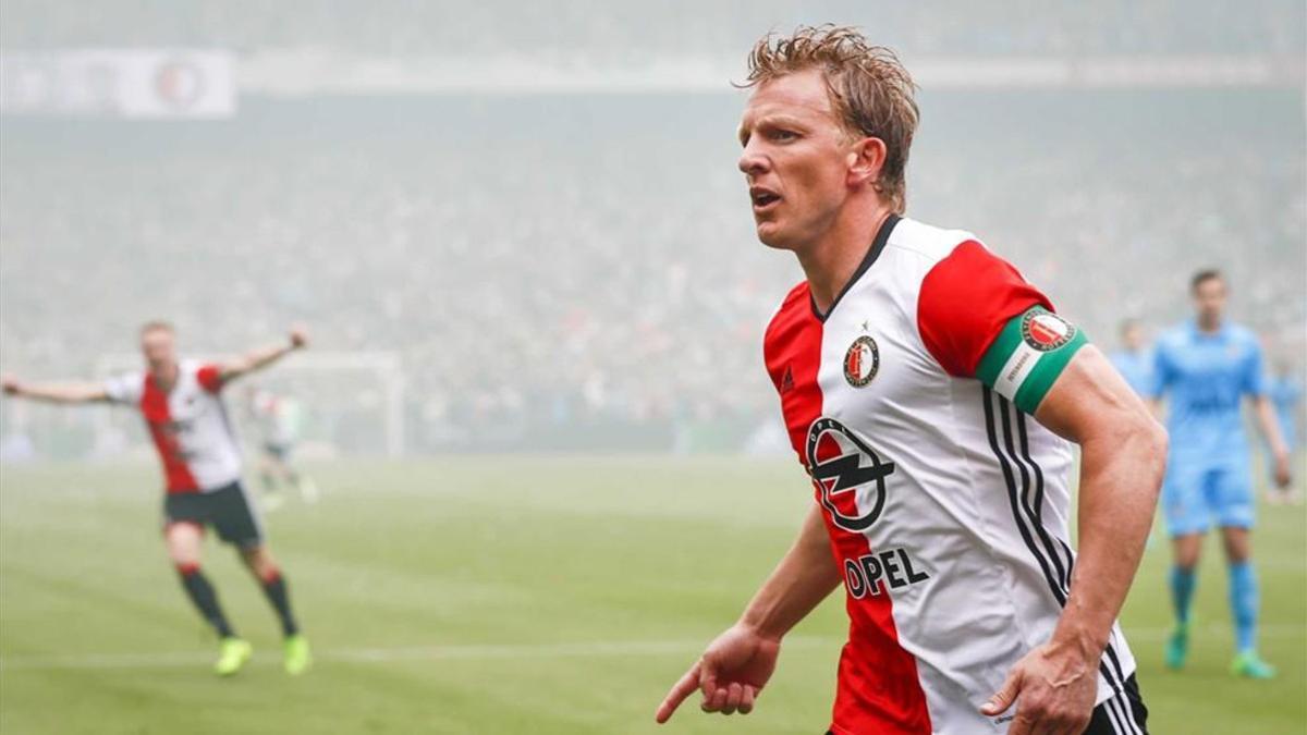 Kuyt marcó tres goles en su último partido con el Feyenoord