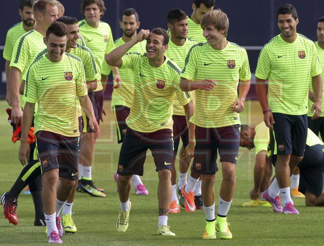 Las imágenes del entreno del Barça