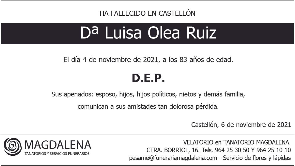 Dª Luisa Olea Ruiz