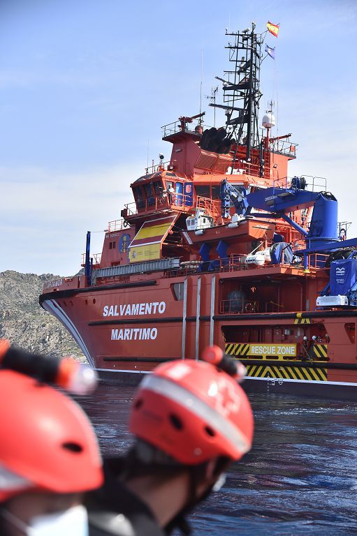 Simulacro rescate Salvamento Marítimo y cruz roja