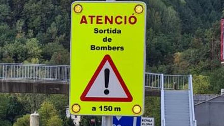 Una nova senyalització facilita l&#039;accés dels bombers del parc de Guardiola de Berguedà a la C-16