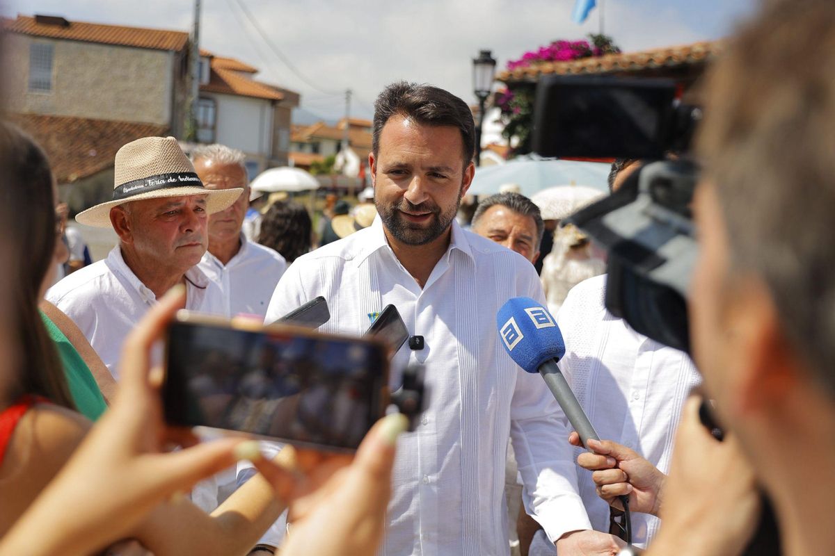 Álvaro Queipo, este sábado, en la Feria de Indianos de Colombres.
