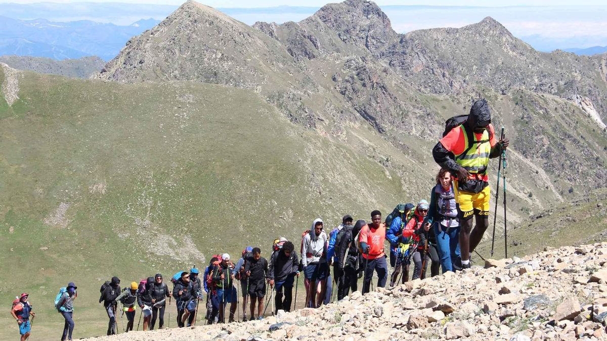 Els joves en una edició anterior de la travessa
