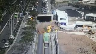 Un camión destruye la recién colocada pasarela para la Zona de Charcos de Valleseco