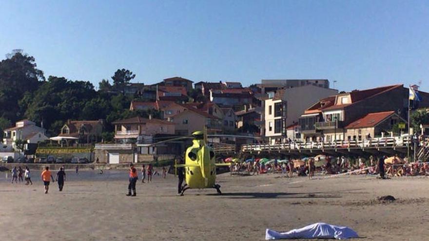 Ahogamiento mortal este pasado verano en la playa de A Madorra, en Panxón. // Fdv