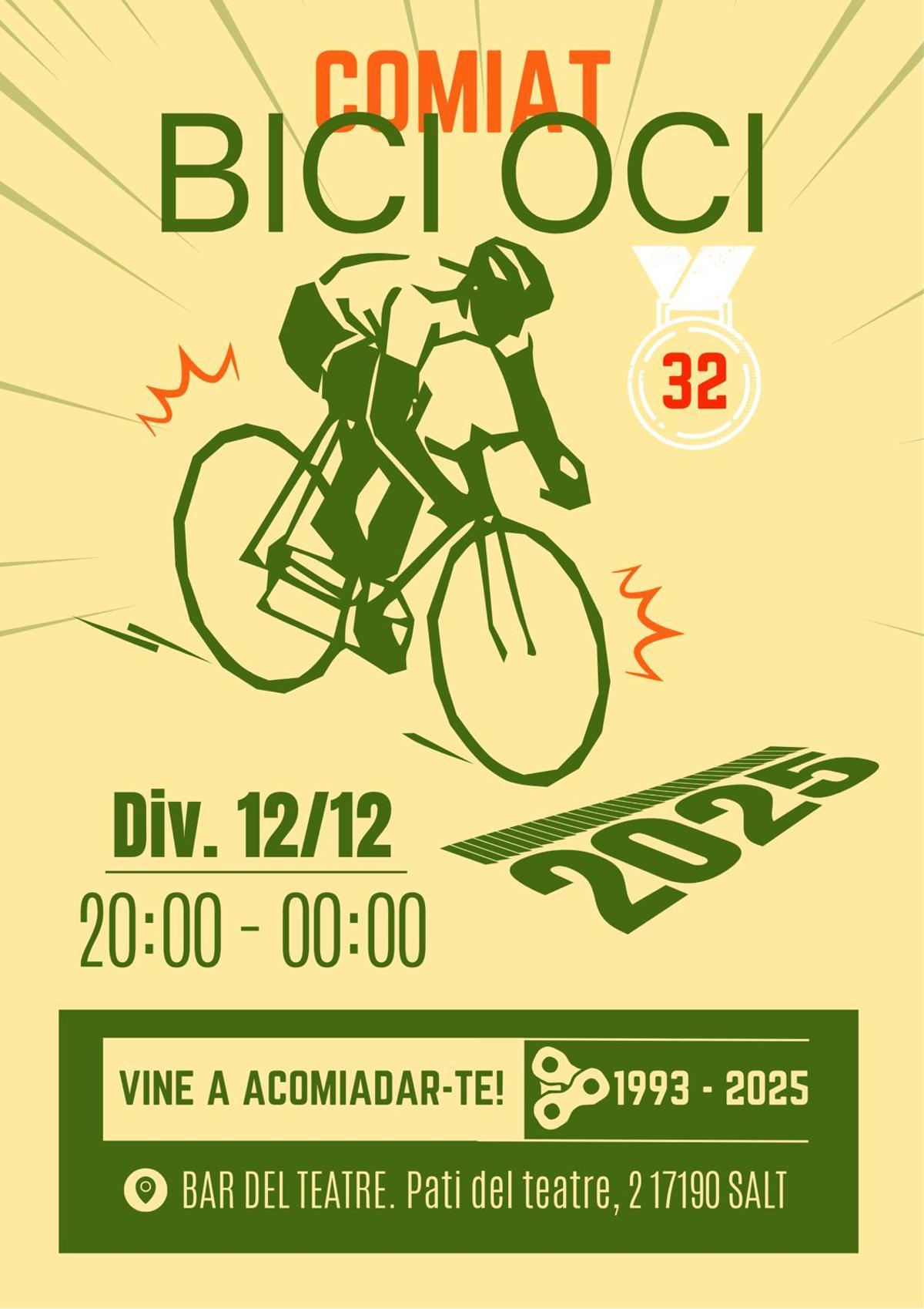 El cartell de la festa de comiat de la botiga històrica.