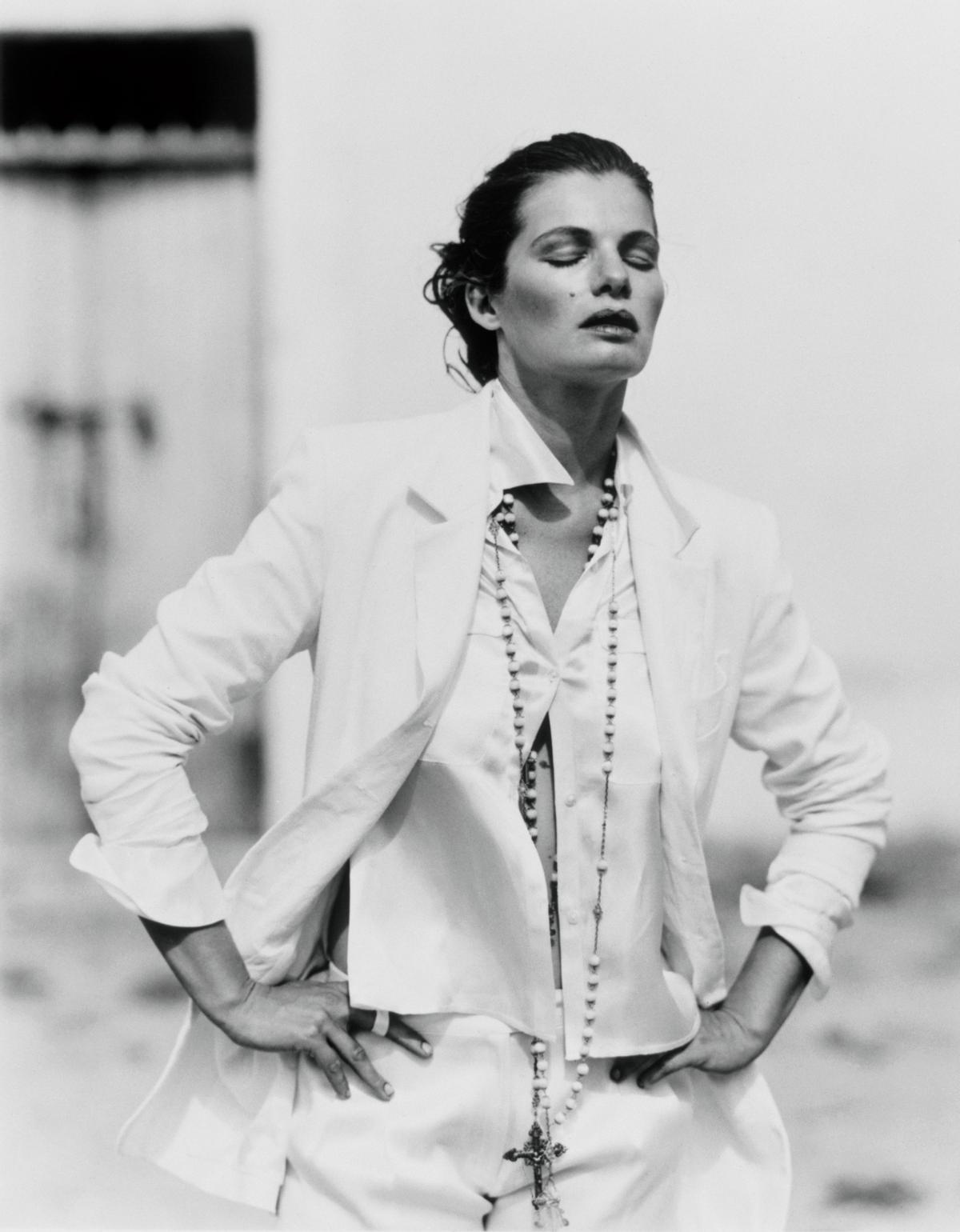 1995, la modelo Cordula Reyer es la reina de la campaña de Roberto Verino.